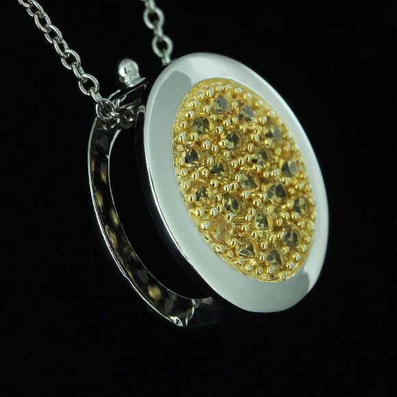 $3450 / NEW / Levian Yellow Sapphire Limited Edition Necklace / 14K Gold - Picture 3 of 5